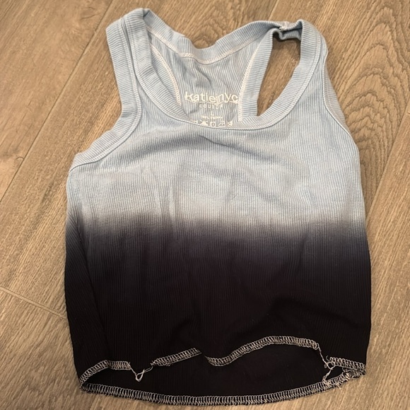 Katie J NYC Girls Racerback Crop Tops - Red, Pink, Blue, and Ombre Size L - Picture 8 of 13